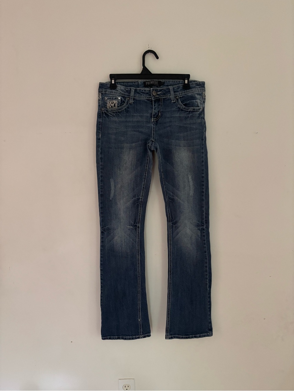 Premiere by Rue 21 Embellished Pocket Bootcut Jeans Size 7/8 Y2K